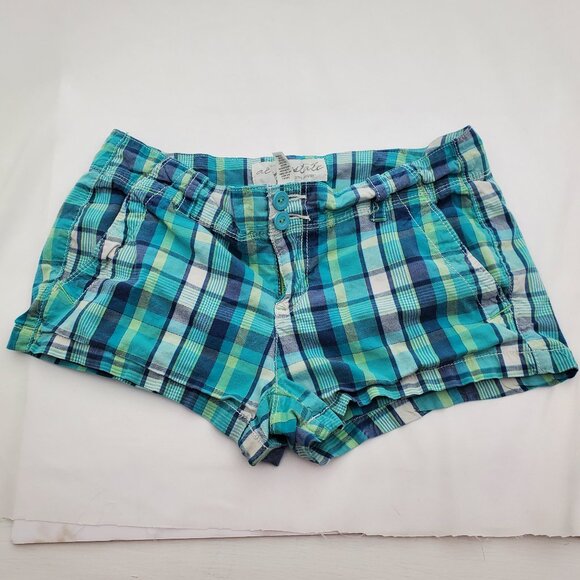 Cutie lil Plaid Daisy Dukes from Aeropostale 100% cotton - size 1/2 - Picture 1 of 3